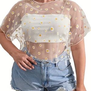 Flower Power Sheer Daisy Top 🌼